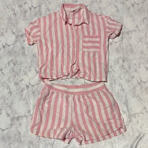 Old Navy Linen Striped Set - Kids Size XL (14-16)